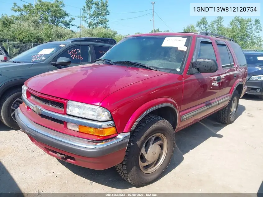 2001 Chevrolet Blazer Lt VIN: 1GNDT13W812120754 Lot: 45568565