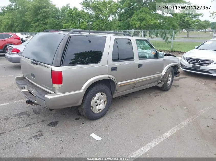 2001 Chevrolet Blazer Trailblazer VIN: 1GNDT13W212127957 Lot: 45576081