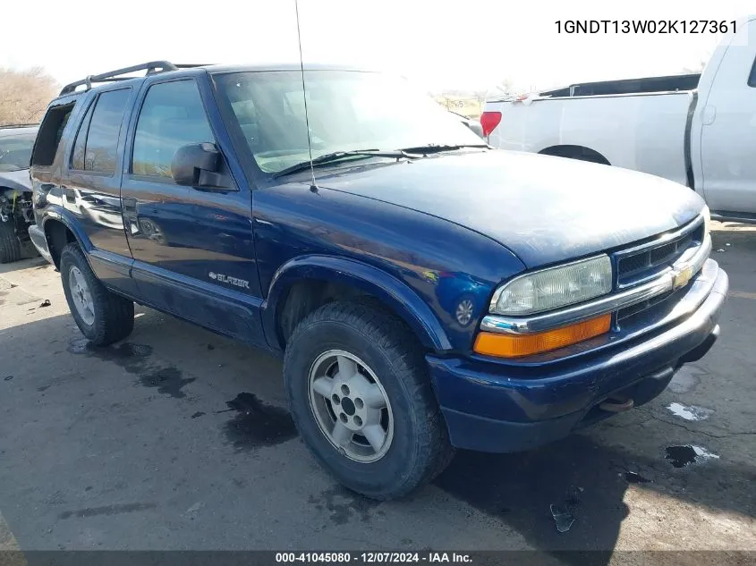 2002 Chevrolet Blazer Ls VIN: 1GNDT13W02K127361 Lot: 41045080