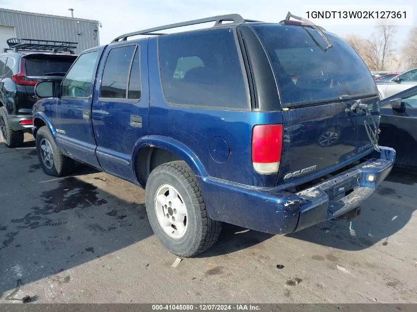 2002 Chevrolet Blazer Ls VIN: 1GNDT13W02K127361 Lot: 41045080