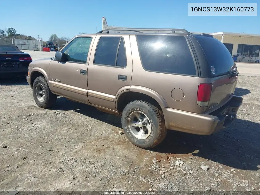 1GNCS13W32K160773 2002 Chevrolet Blazer Ls