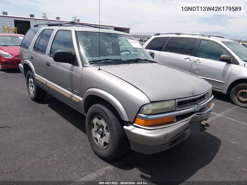 2002 Chevrolet Blazer Ls VIN: 1GNDT13W42K179589 Lot: 45313322