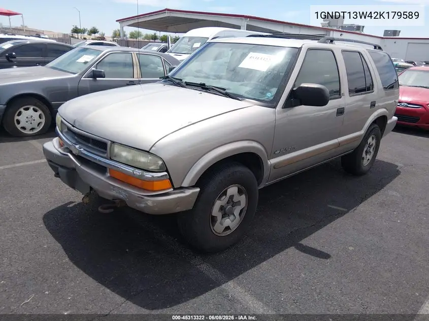 2002 Chevrolet Blazer Ls VIN: 1GNDT13W42K179589 Lot: 45313322