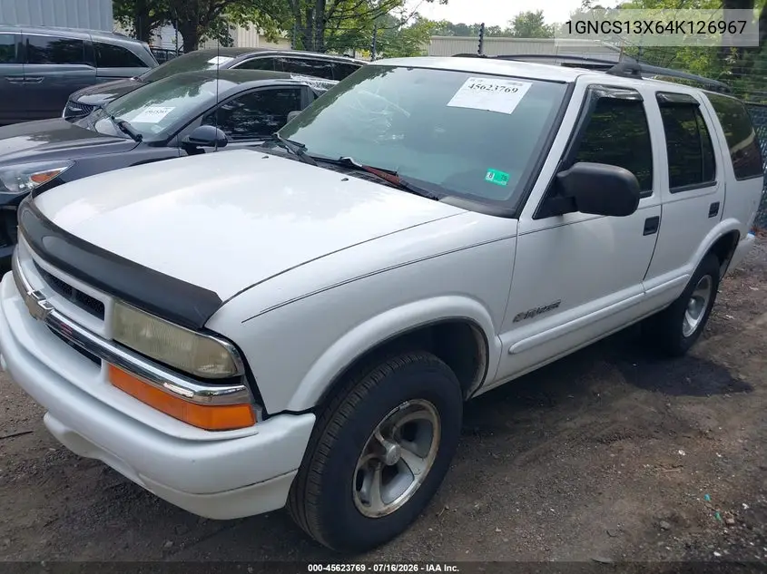 2004 Chevrolet Blazer Ls VIN: 1GNCS13X64K126967 Lot: 45623769