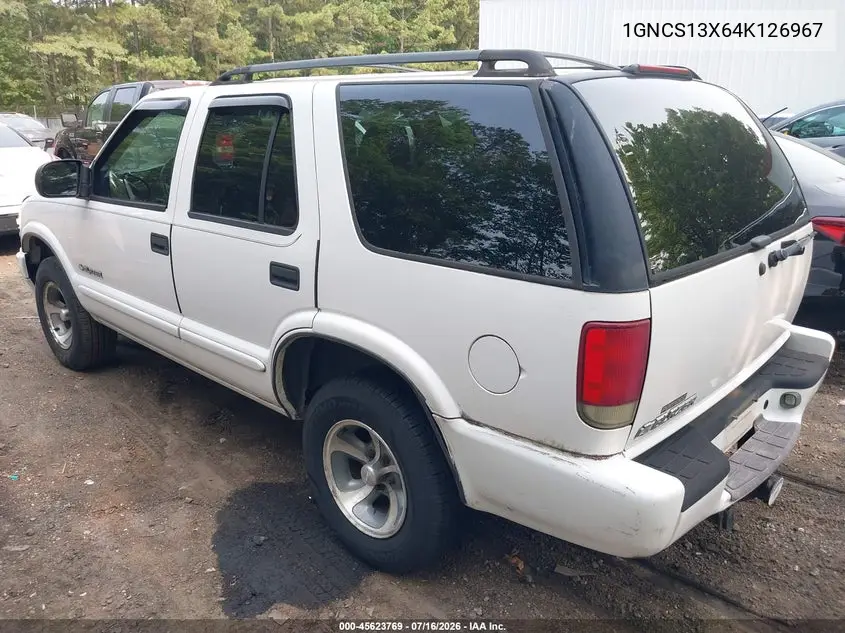 2004 Chevrolet Blazer Ls VIN: 1GNCS13X64K126967 Lot: 45623769