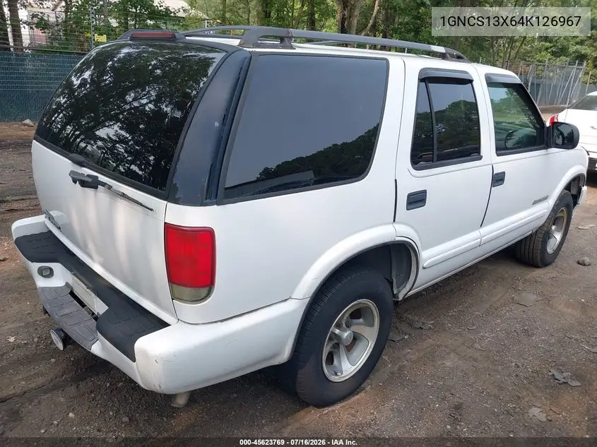 2004 Chevrolet Blazer Ls VIN: 1GNCS13X64K126967 Lot: 45623769