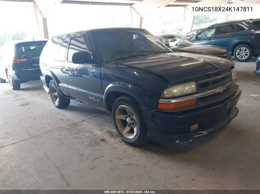 2004 Chevrolet Blazer Xtreme VIN: 1GNCS18X24K147811 Lot: 45674872