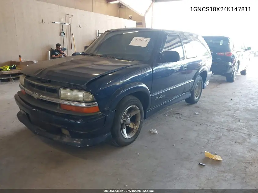 2004 Chevrolet Blazer Xtreme VIN: 1GNCS18X24K147811 Lot: 45674872