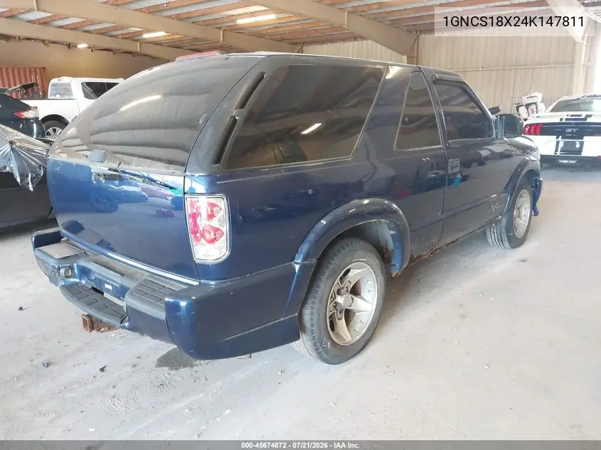 2004 Chevrolet Blazer Xtreme VIN: 1GNCS18X24K147811 Lot: 45674872