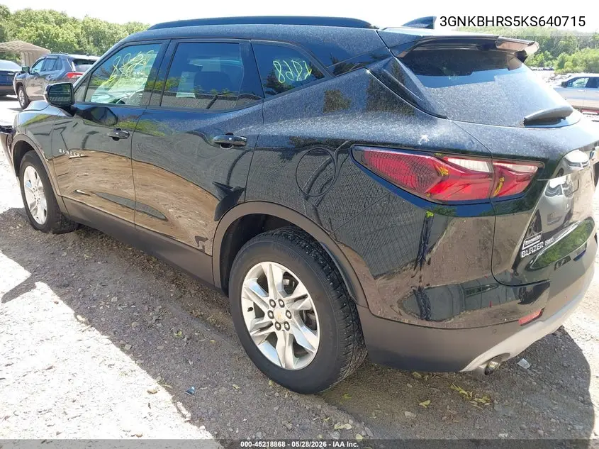 2019 Chevrolet Blazer VIN: 3GNKBHRS5KS640715 Lot: 45218868