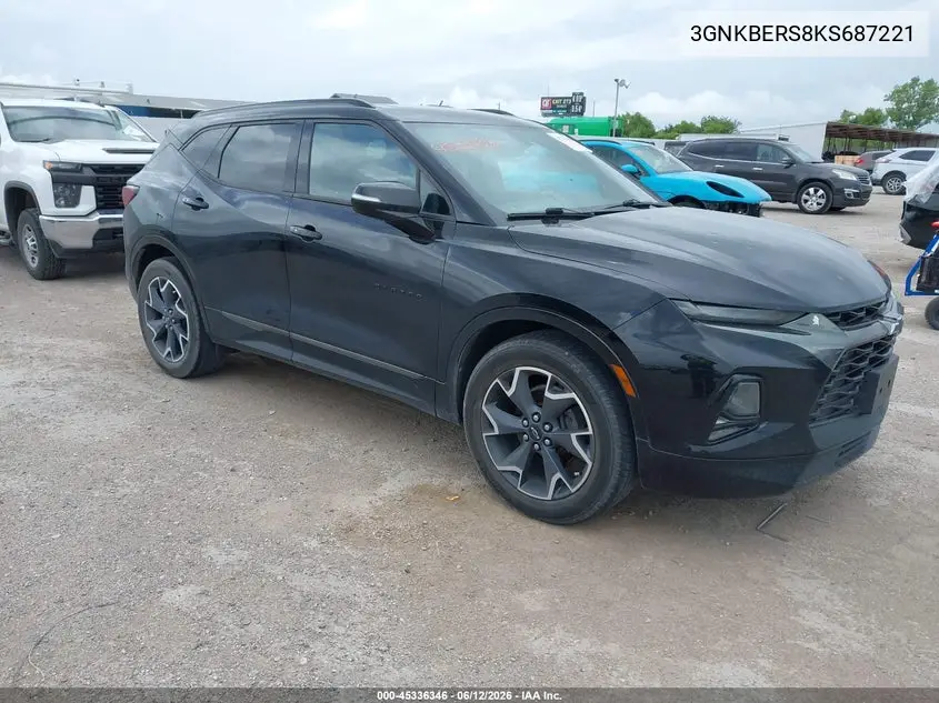 2019 Chevrolet Blazer Rs VIN: 3GNKBERS8KS687221 Lot: 45336346