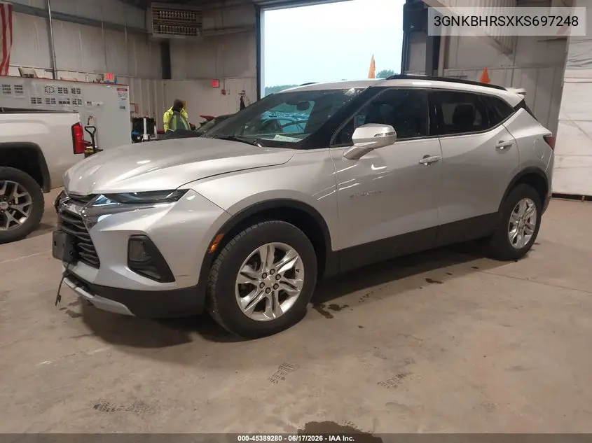 2019 Chevrolet Blazer VIN: 3GNKBHRSXKS697248 Lot: 45389280