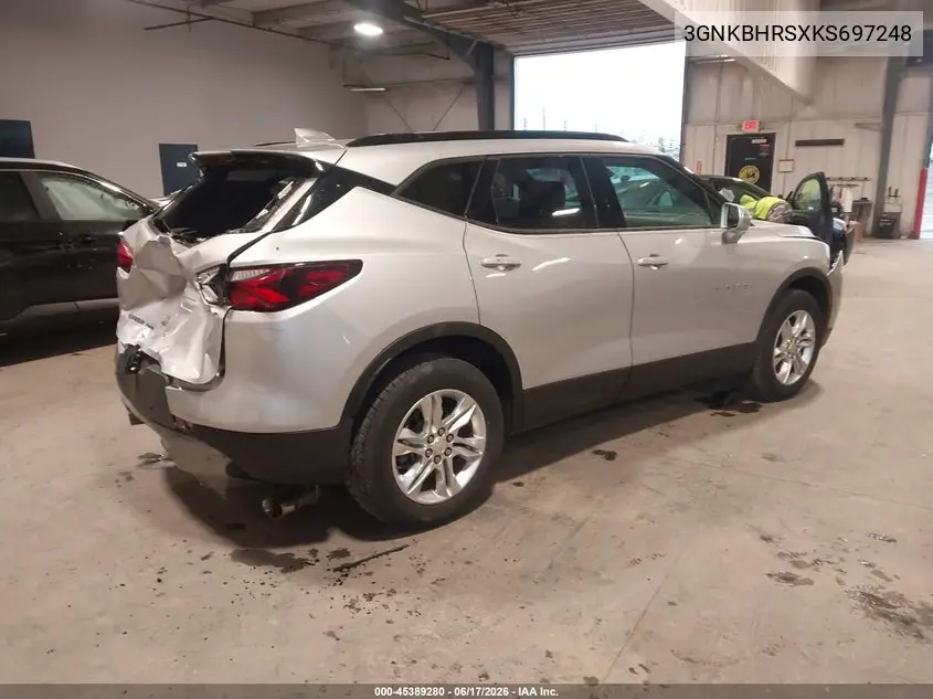 2019 Chevrolet Blazer VIN: 3GNKBHRSXKS697248 Lot: 45389280
