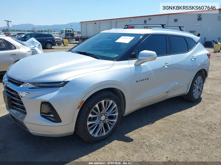 2019 Chevrolet Blazer Premier VIN: 3GNKBKRS5KS607646 Lot: 45555431