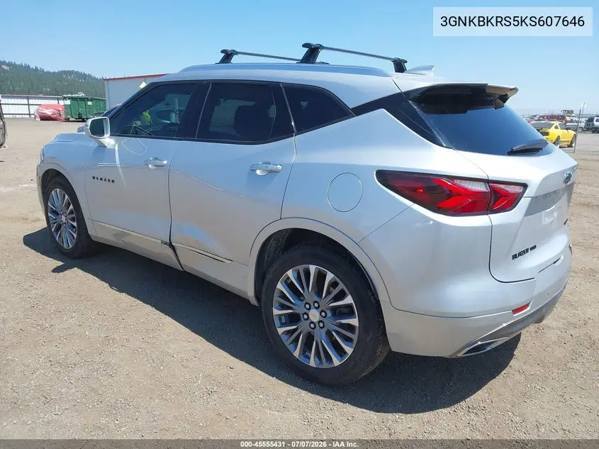 2019 Chevrolet Blazer Premier VIN: 3GNKBKRS5KS607646 Lot: 45555431