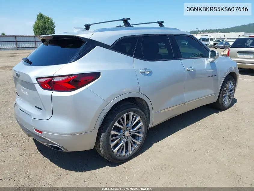 2019 Chevrolet Blazer Premier VIN: 3GNKBKRS5KS607646 Lot: 45555431