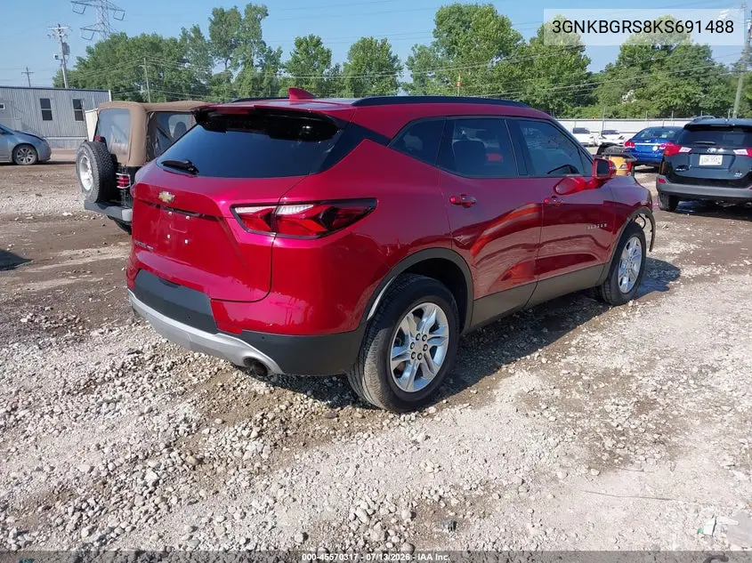 2019 Chevrolet Blazer VIN: 3GNKBGRS8KS691488 Lot: 45570317