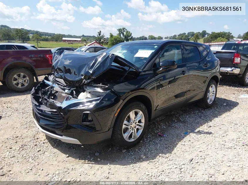2019 Chevrolet Blazer VIN: 3GNKBBRA5KS681561 Lot: 45573712