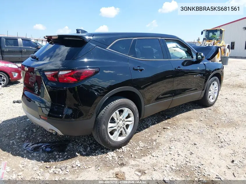 2019 Chevrolet Blazer VIN: 3GNKBBRA5KS681561 Lot: 45573712