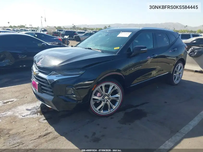 2019 Chevrolet Blazer Premier VIN: 3GNKBFRS0KS584445 Lot: 45591824