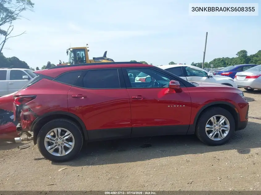 2019 Chevrolet Blazer VIN: 3GNKBBRA0KS608355 Lot: 45613713