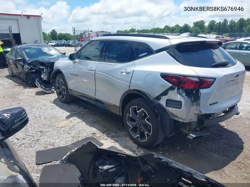 2019 Chevrolet Blazer Rs VIN: 3GNKBERS8KS676946 Lot: 45615065