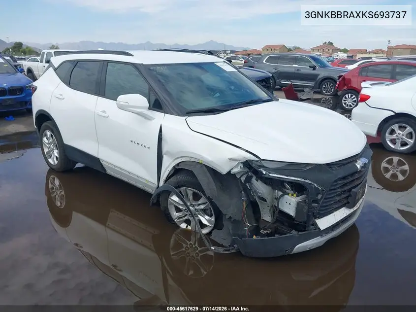 2019 Chevrolet Blazer VIN: 3GNKBBRAXKS693737 Lot: 45617629
