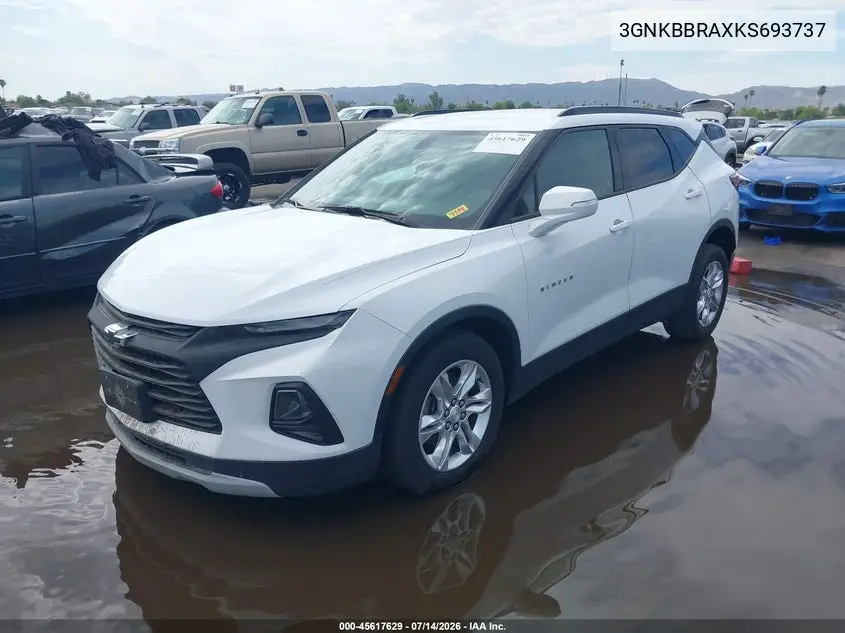 2019 Chevrolet Blazer VIN: 3GNKBBRAXKS693737 Lot: 45617629