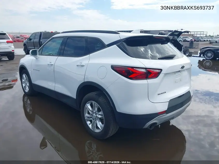 2019 Chevrolet Blazer VIN: 3GNKBBRAXKS693737 Lot: 45617629