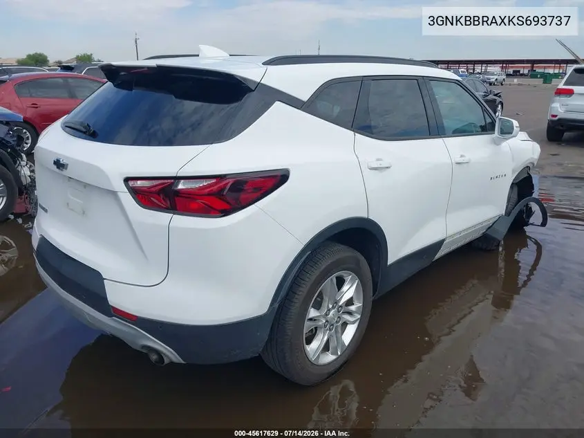 2019 Chevrolet Blazer VIN: 3GNKBBRAXKS693737 Lot: 45617629