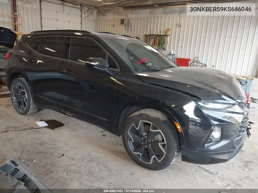 2019 Chevrolet Blazer Rs VIN: 3GNKBERS9KS646046 Lot: 45621423