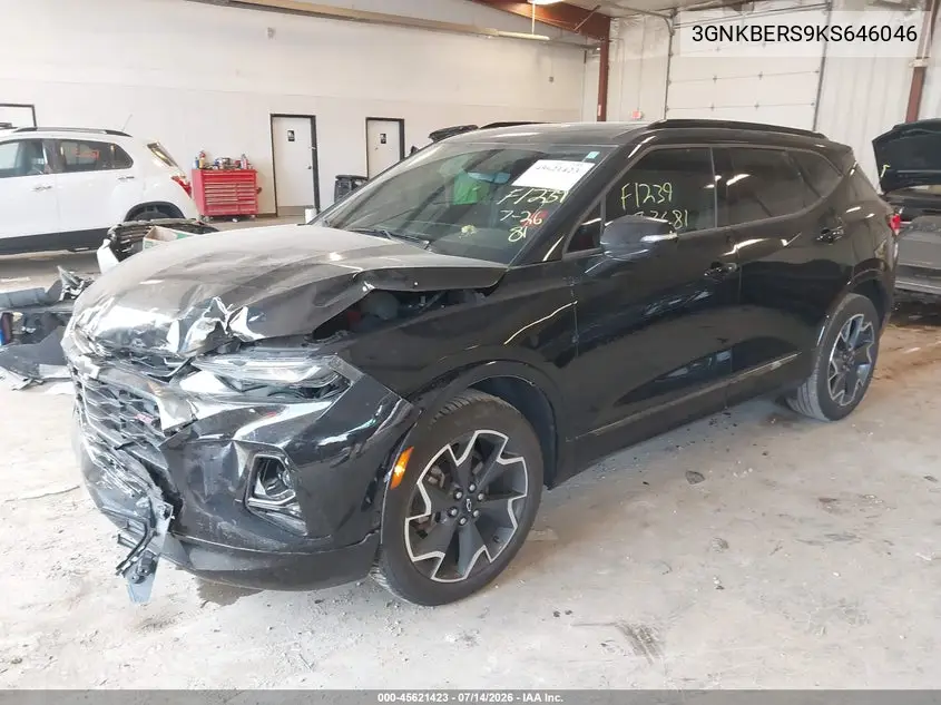 2019 Chevrolet Blazer Rs VIN: 3GNKBERS9KS646046 Lot: 45621423