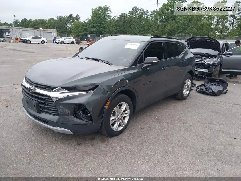 2019 Chevrolet Blazer VIN: 3GNKBGRS9KS622227 Lot: 45630918
