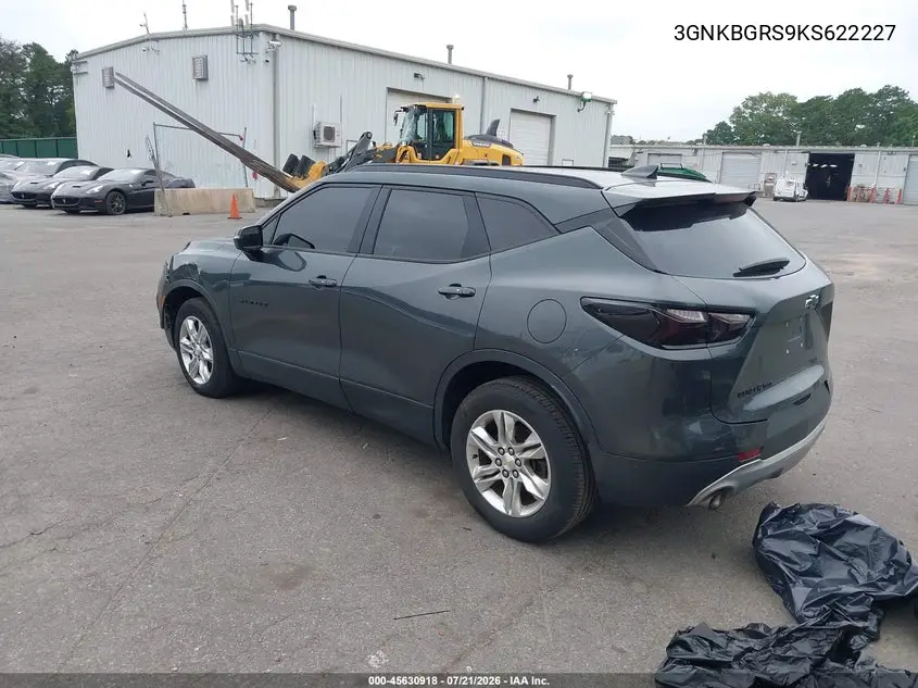 2019 Chevrolet Blazer VIN: 3GNKBGRS9KS622227 Lot: 45630918