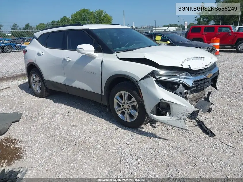 2019 Chevrolet Blazer VIN: 3GNKBGRS2KS656249 Lot: 45663274