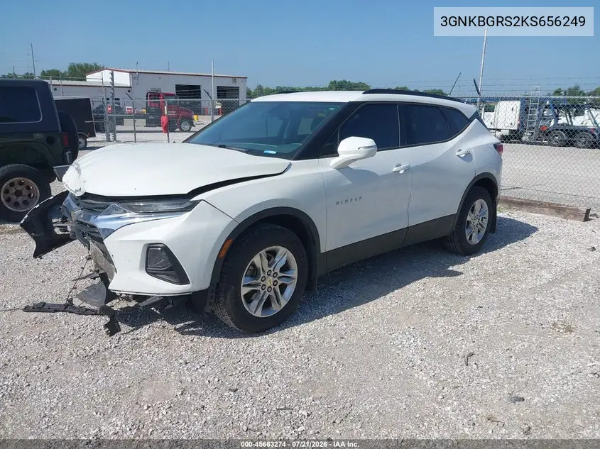 2019 Chevrolet Blazer VIN: 3GNKBGRS2KS656249 Lot: 45663274