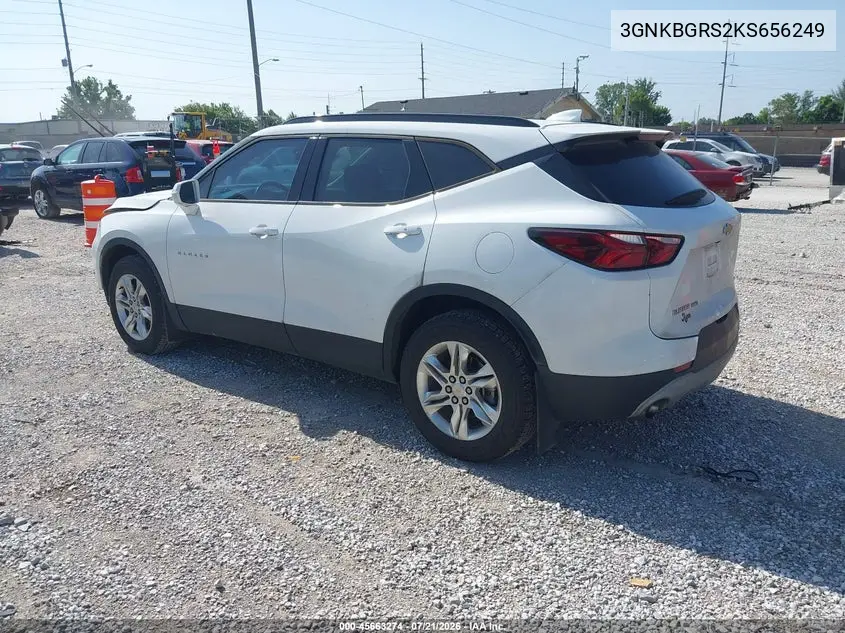 2019 Chevrolet Blazer VIN: 3GNKBGRS2KS656249 Lot: 45663274