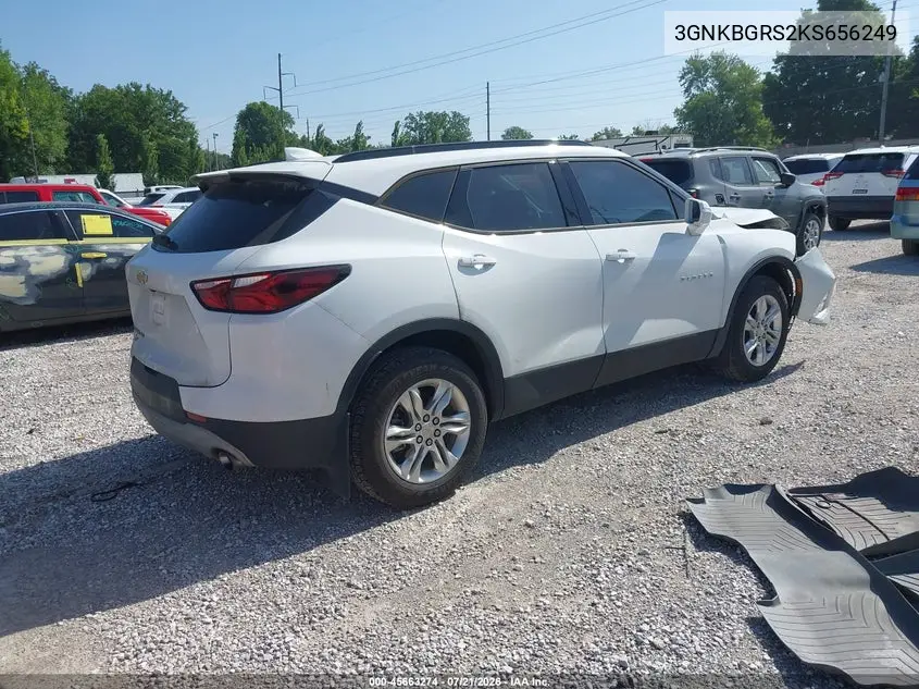 2019 Chevrolet Blazer VIN: 3GNKBGRS2KS656249 Lot: 45663274