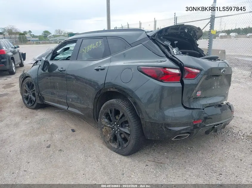 2020 Chevrolet Blazer Awd Rs VIN: 3GNKBKRS1LS597845 Lot: 45188683