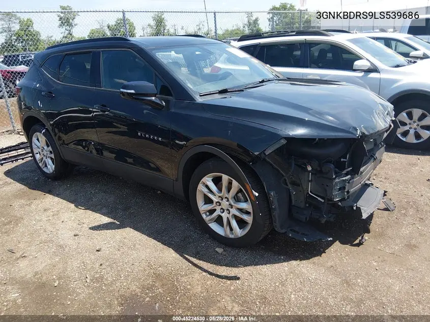 2020 Chevrolet Blazer Fwd 3Lt VIN: 3GNKBDRS9LS539686 Lot: 45224530