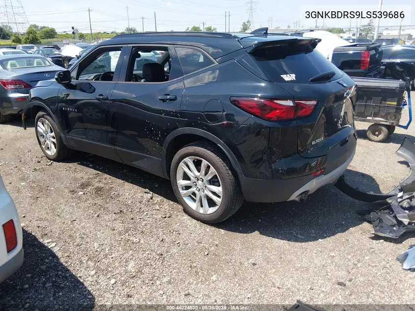 2020 Chevrolet Blazer Fwd 3Lt VIN: 3GNKBDRS9LS539686 Lot: 45224530