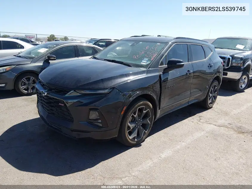 2020 Chevrolet Blazer Fwd Rs VIN: 3GNKBERS2LS539745 Lot: 45249323