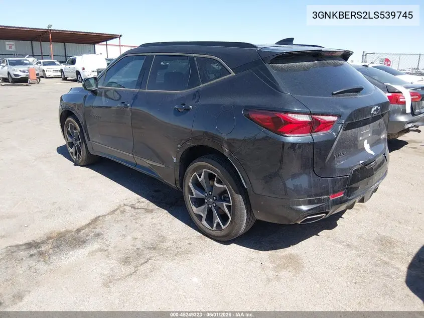 2020 Chevrolet Blazer Fwd Rs VIN: 3GNKBERS2LS539745 Lot: 45249323