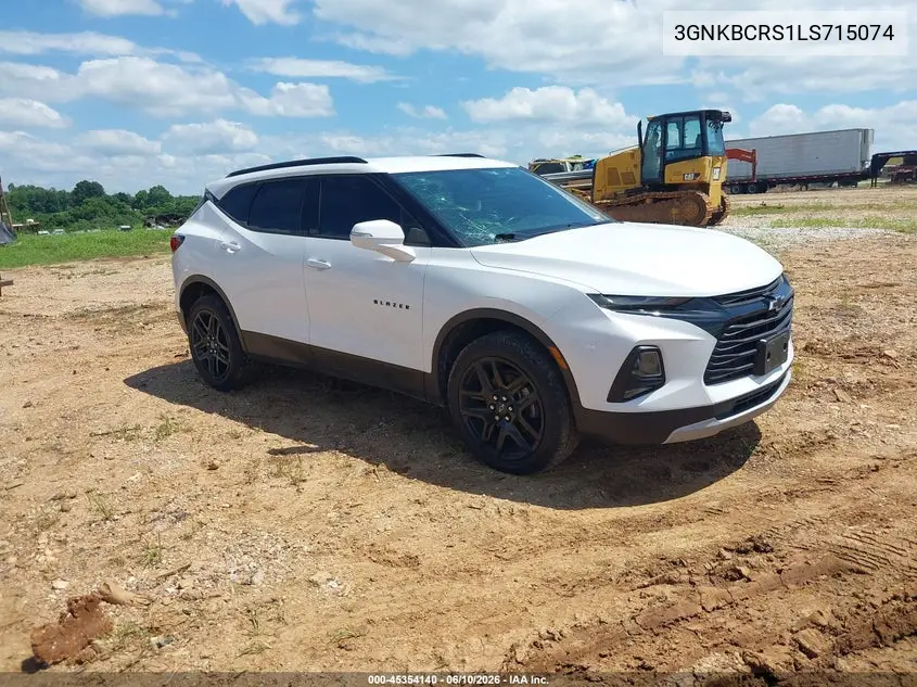 2020 Chevrolet Blazer Fwd 2Lt VIN: 3GNKBCRS1LS715074 Lot: 45354140