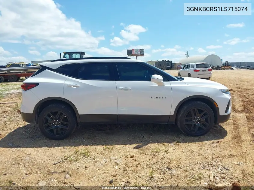2020 Chevrolet Blazer Fwd 2Lt VIN: 3GNKBCRS1LS715074 Lot: 45354140