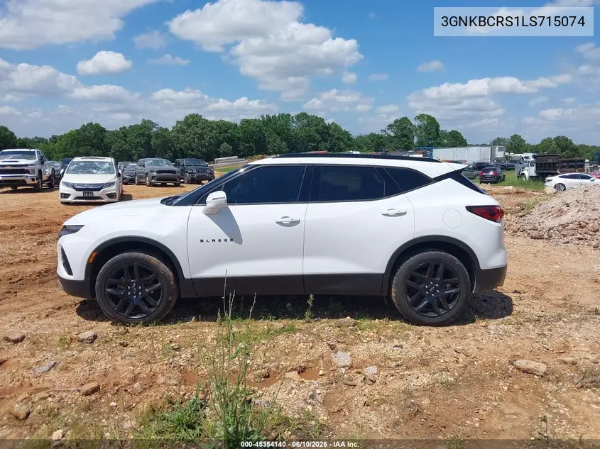 2020 Chevrolet Blazer Fwd 2Lt VIN: 3GNKBCRS1LS715074 Lot: 45354140