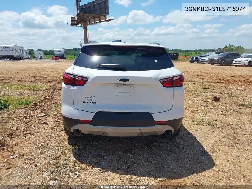 2020 Chevrolet Blazer Fwd 2Lt VIN: 3GNKBCRS1LS715074 Lot: 45354140
