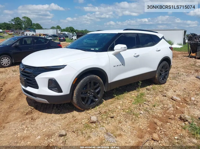 2020 Chevrolet Blazer Fwd 2Lt VIN: 3GNKBCRS1LS715074 Lot: 45354140