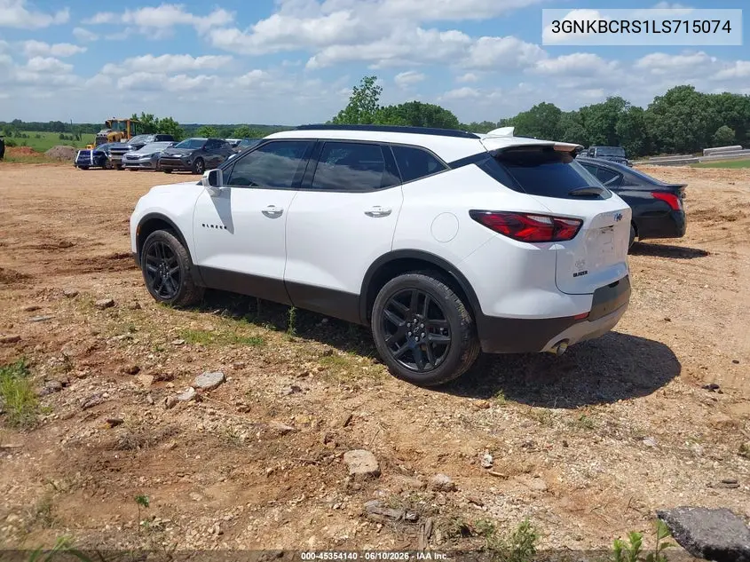 2020 Chevrolet Blazer Fwd 2Lt VIN: 3GNKBCRS1LS715074 Lot: 45354140