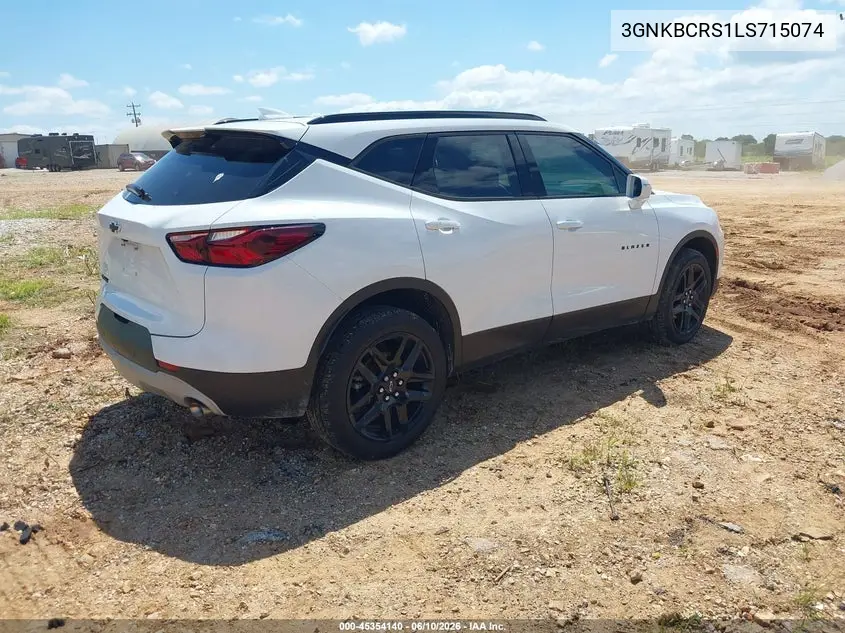 2020 Chevrolet Blazer Fwd 2Lt VIN: 3GNKBCRS1LS715074 Lot: 45354140